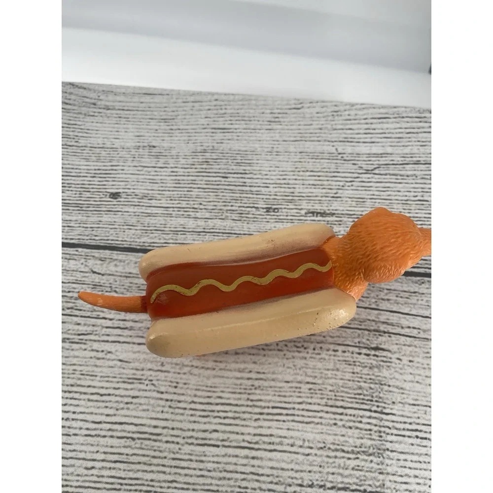 Ankyo Dachshund Hot Dog With Mustard Fig‎ Pre-owned Wear As Shown